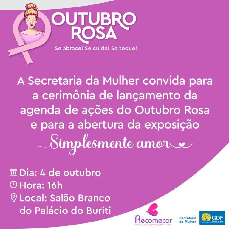 Secretaria da Mulher: ‘Outubro Rosa’ abre a programação nesta segunda (4)