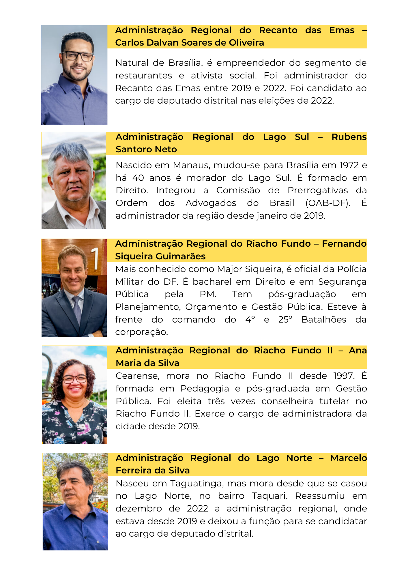 Conheça os 33 administradores regionais que vão compor o governo