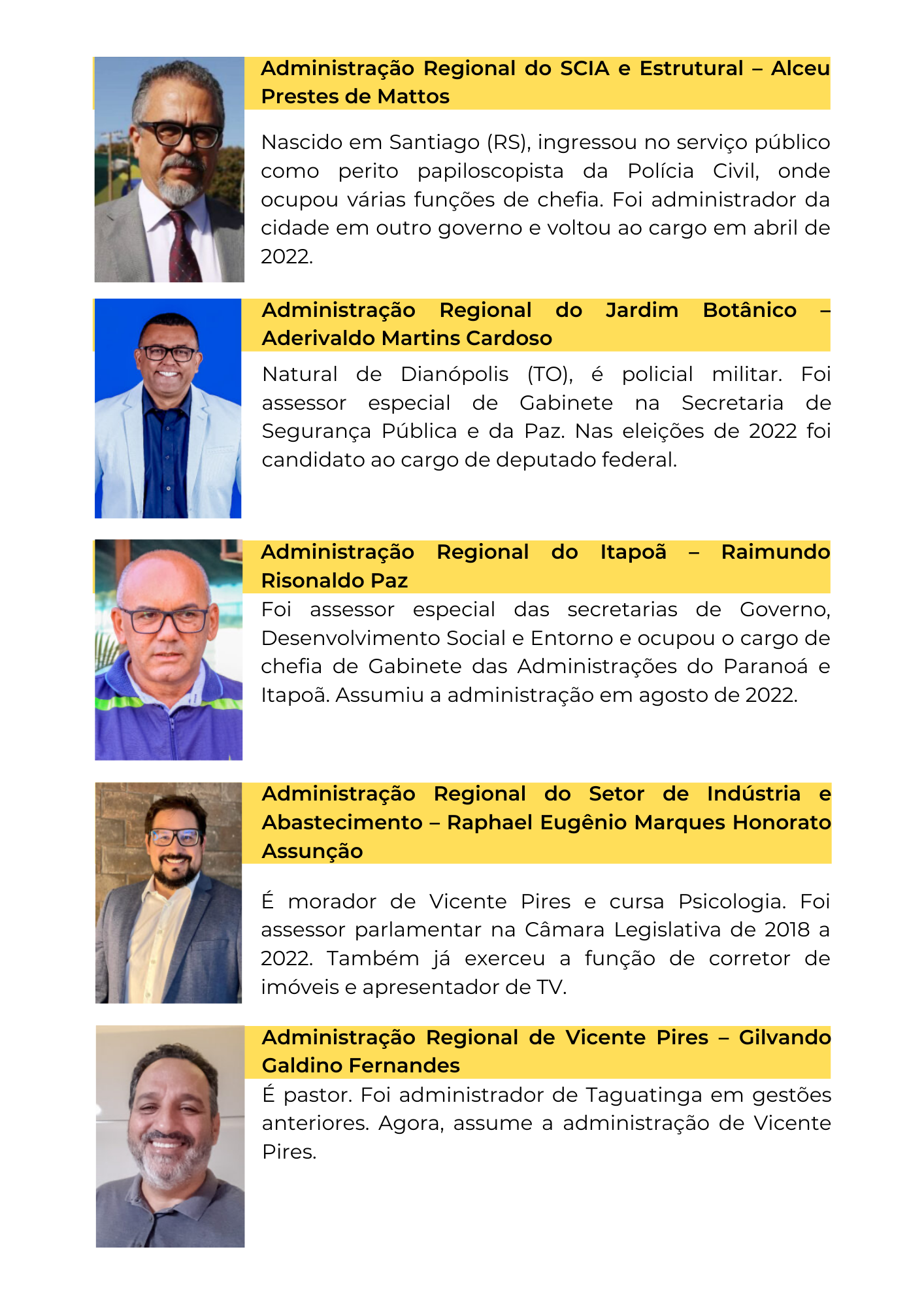 Conheça os 33 administradores regionais que vão compor o governo