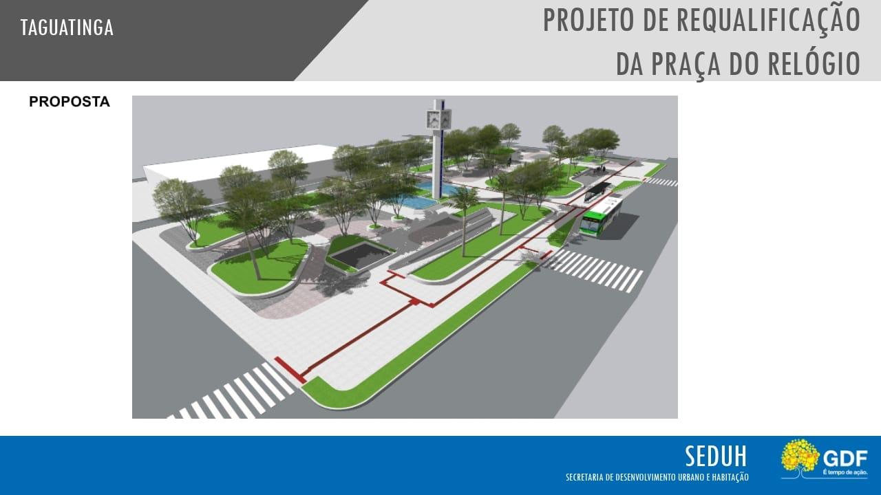 Aprovado projeto de modernização da Praça do Relógio, em Taguatinga