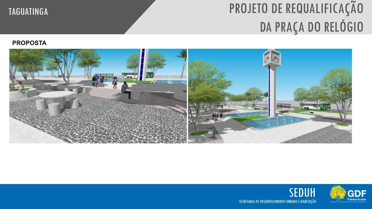 Aprovado projeto de modernização da Praça do Relógio, em Taguatinga